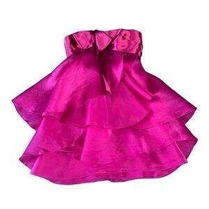 Marchesa-Tiered-ruffle Strapless Gown